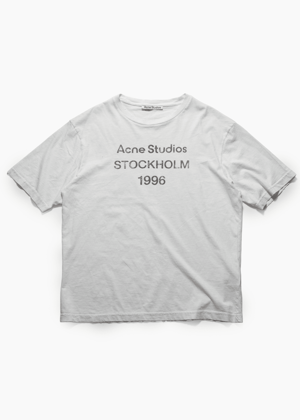 ACNE STUDIOS WHITE LOGO T-SHIRT - VESSEL, racing forward