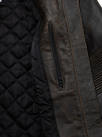 ALPINESTARS VINTAGE WOMENS LEATHER JACKET - VESSEL, racing forward