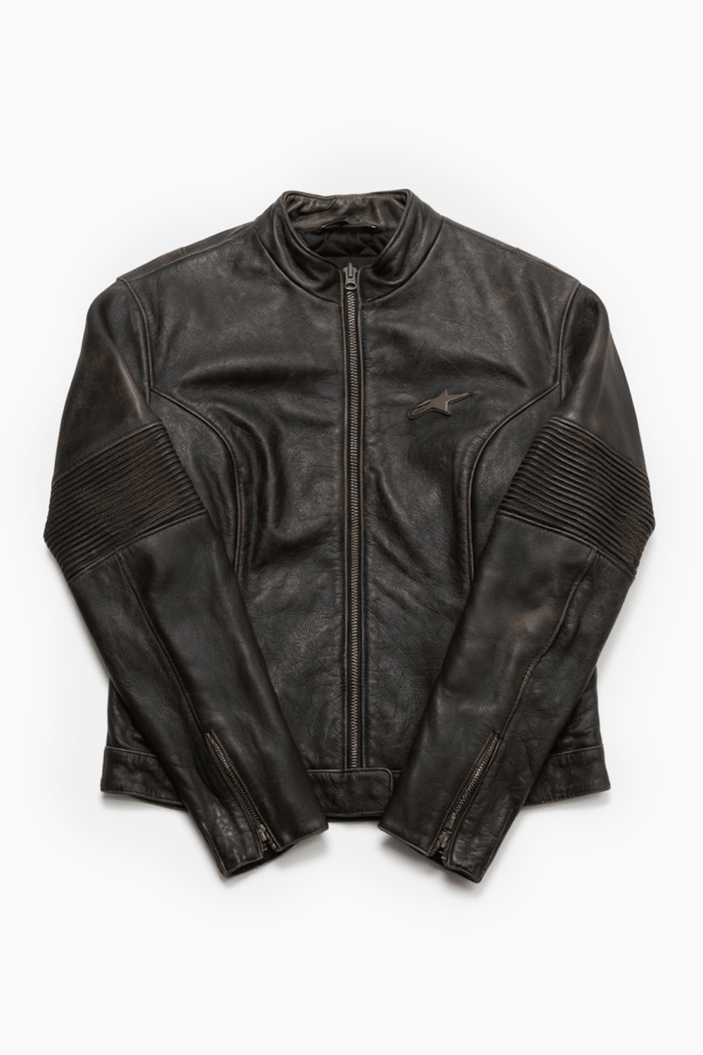 ALPINESTARS VINTAGE WOMENS LEATHER JACKET - VESSEL, racing forward