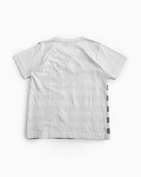 BLACK COMME DES GARÇONS GINGHAM CHECK TEE - VESSEL, racing forward