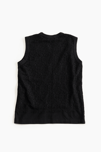 COMME DES GARÇONS LACE PANEL SLEEVELESS TOP - VESSEL, racing forward