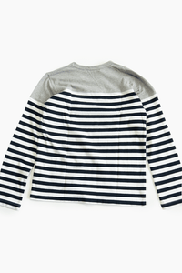 COMME DES GARÇONS SHIRT STRIPE PANELLED LONGSLEEVE - VESSEL, racing forward