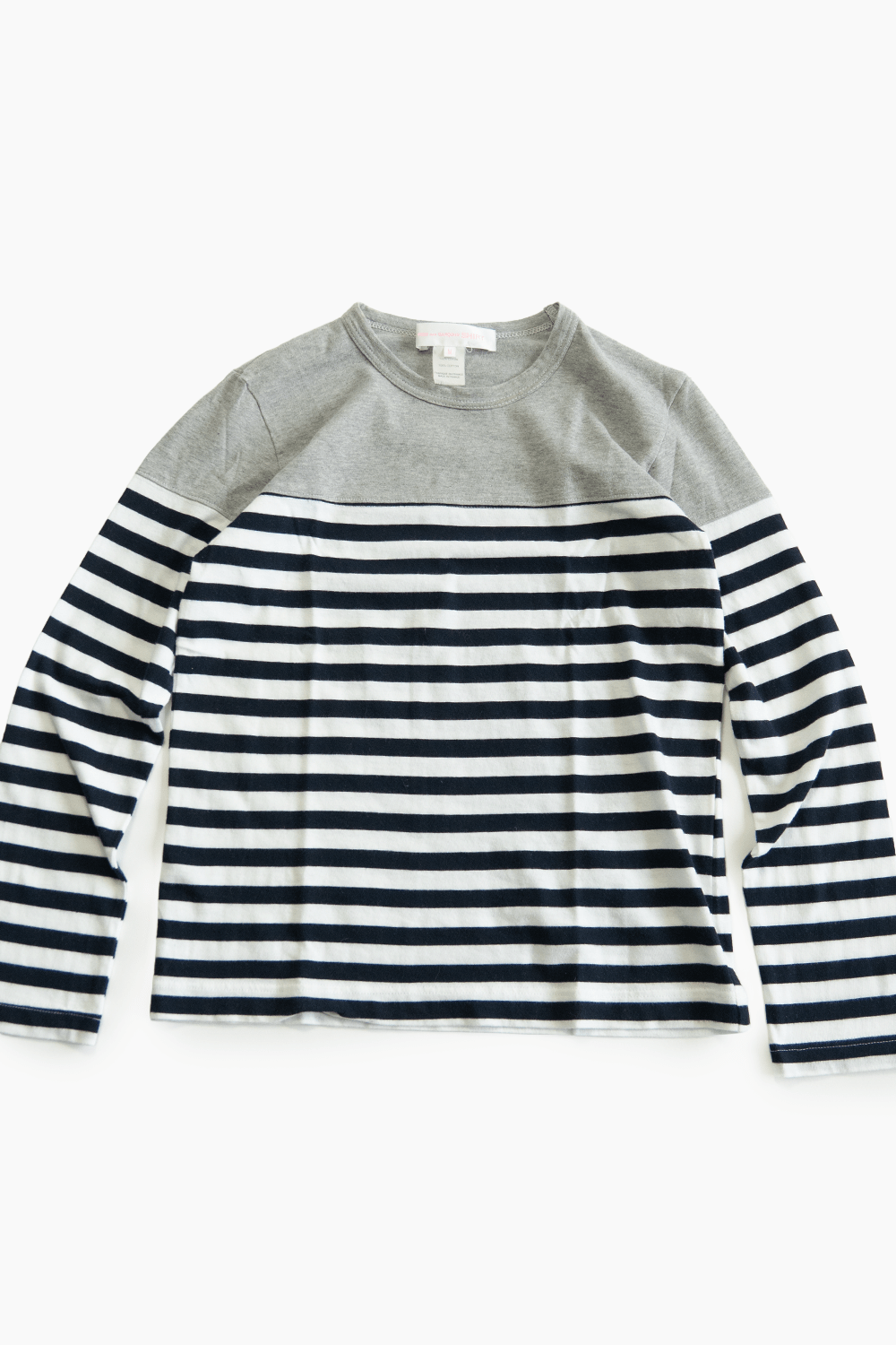 COMME DES GARÇONS SHIRT STRIPE PANELLED LONGSLEEVE - VESSEL, racing forward