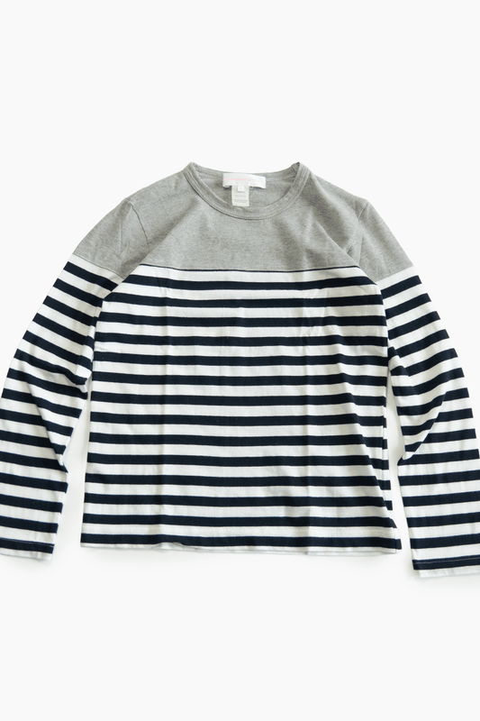 COMME DES GARÇONS SHIRT STRIPE PANELLED LONGSLEEVE - VESSEL, racing forward