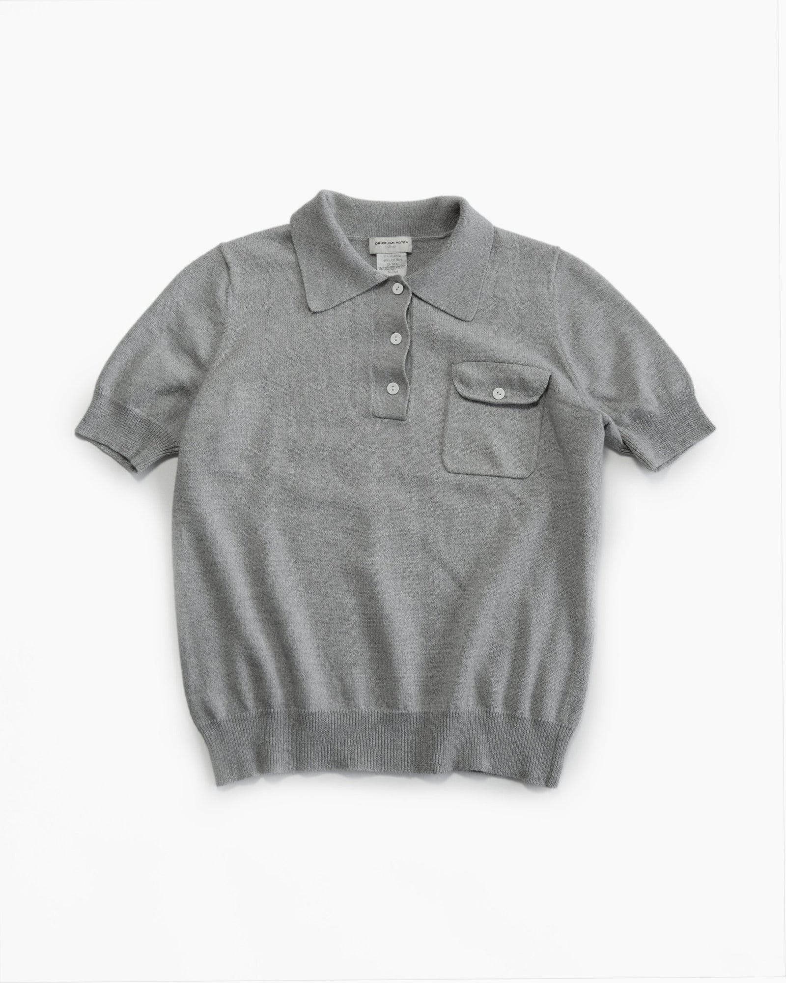 DRIES VAN NOTEN KNIT POLO - VESSEL, racing forward