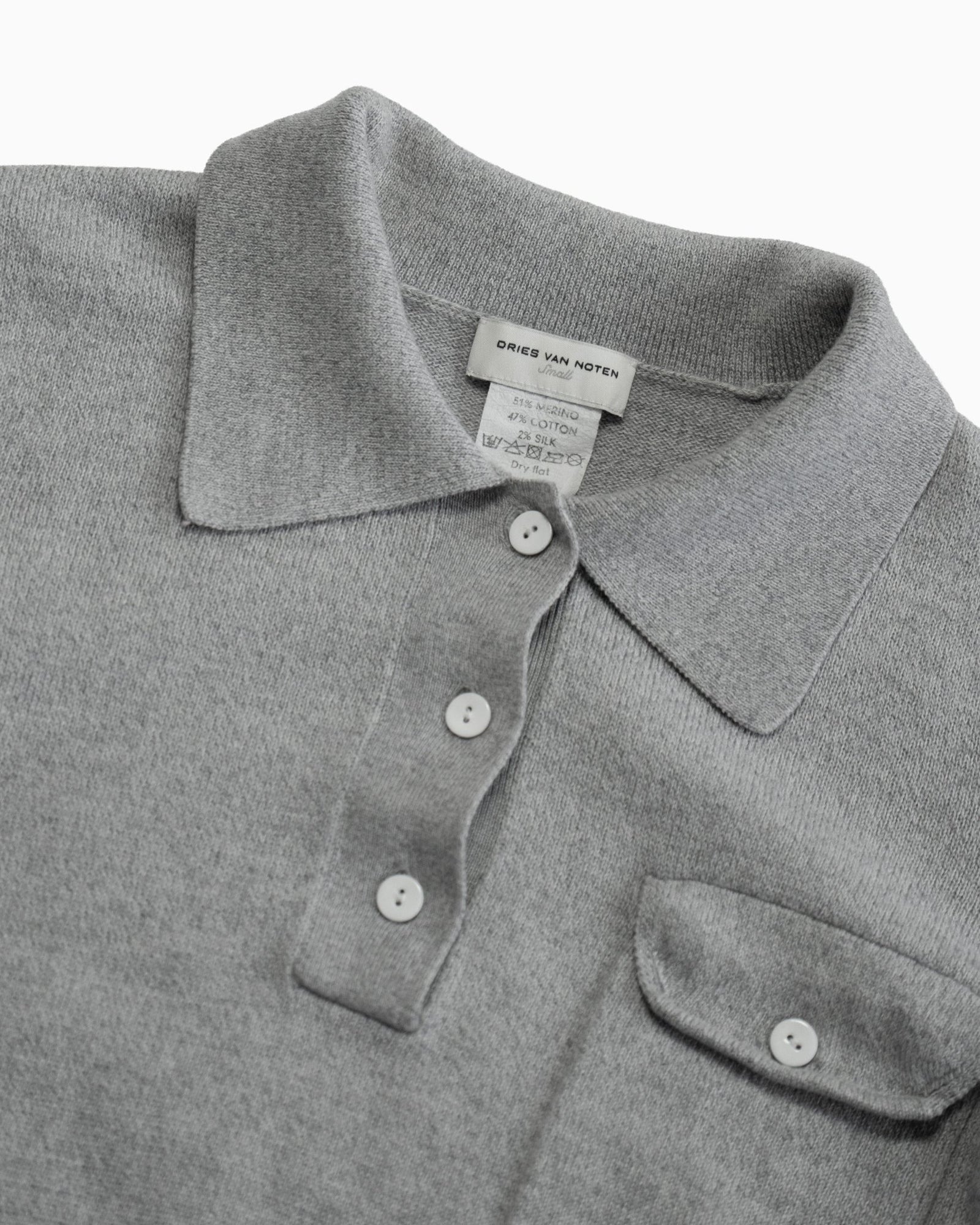 DRIES VAN NOTEN KNIT POLO - VESSEL, racing forward