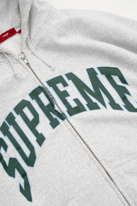 SUPREME CRACKED RAGLAN ZIP UP HOODIE - VESSEL, racing forward
