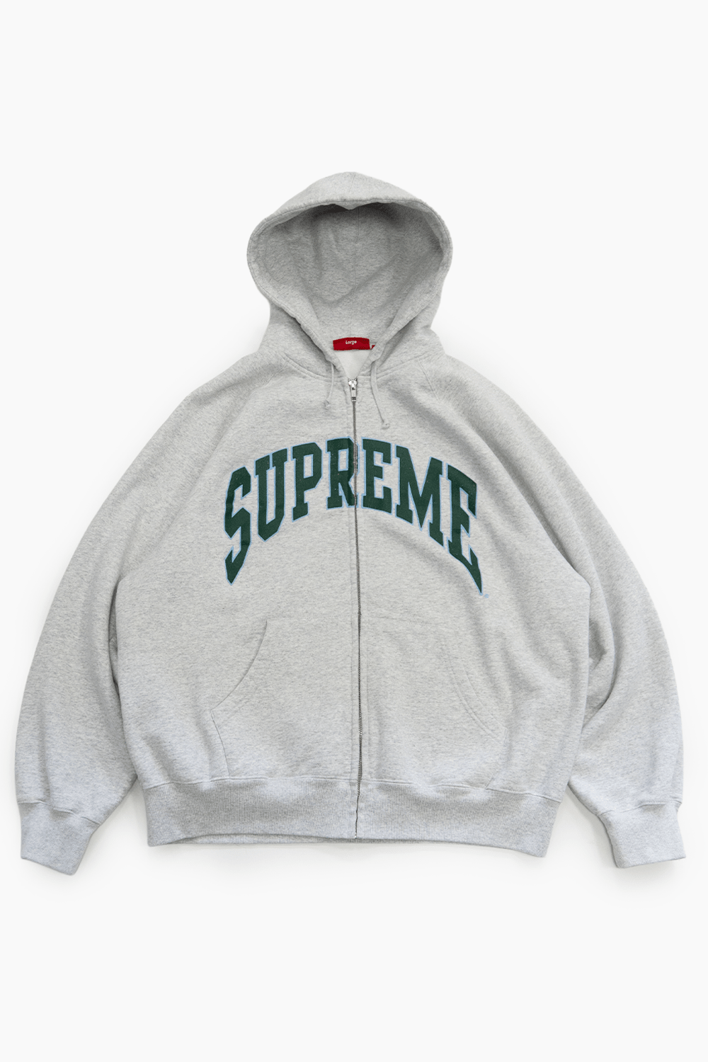 SUPREME CRACKED RAGLAN ZIP UP HOODIE - VESSEL, racing forward