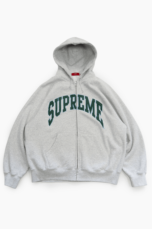 SUPREME CRACKED RAGLAN ZIP UP HOODIE - VESSEL, racing forward