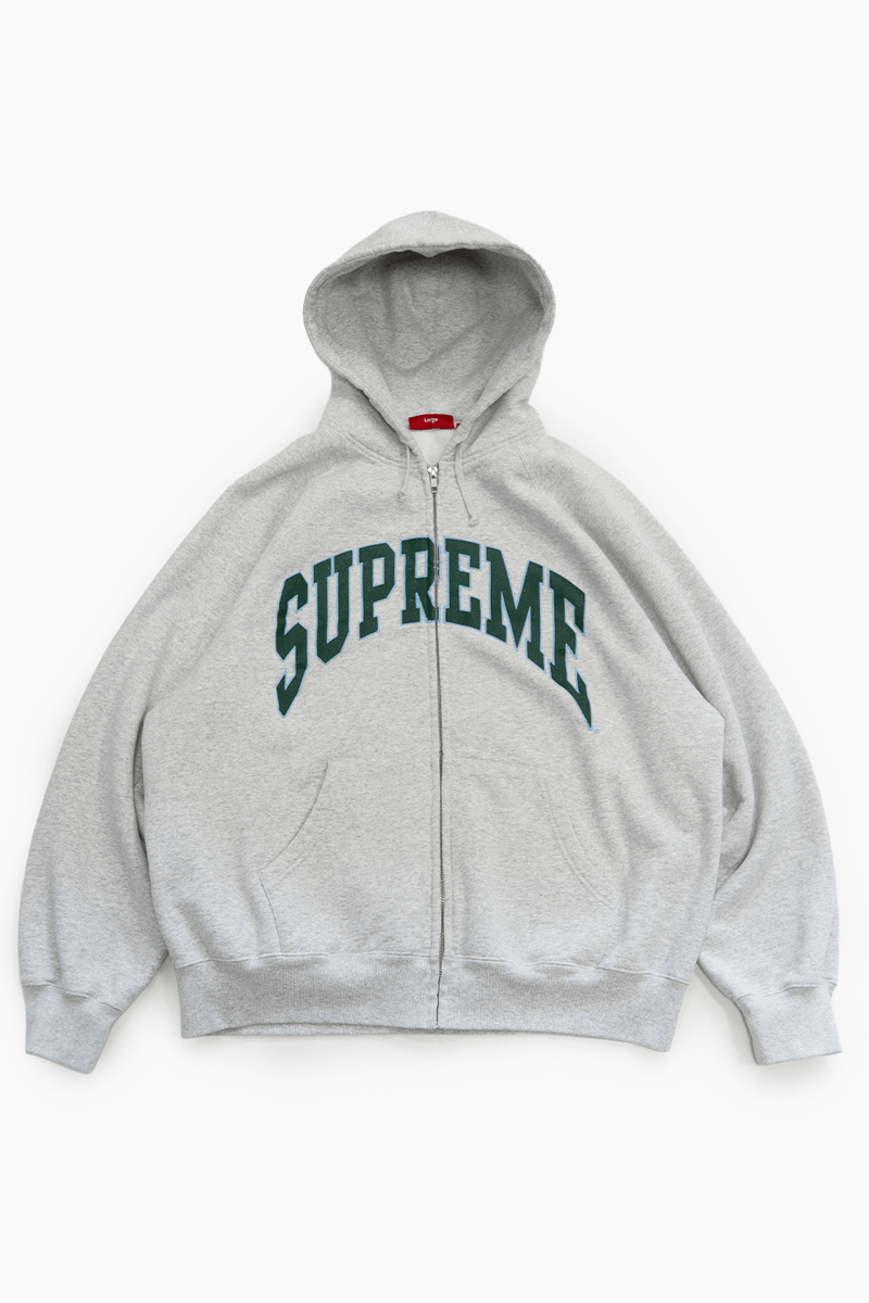 SUPREME CRACKED RAGLAN ZIP UP HOODIE - VESSEL, racing forward