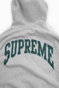 SUPREME CRACKED RAGLAN ZIP UP HOODIE - VESSEL, racing forward