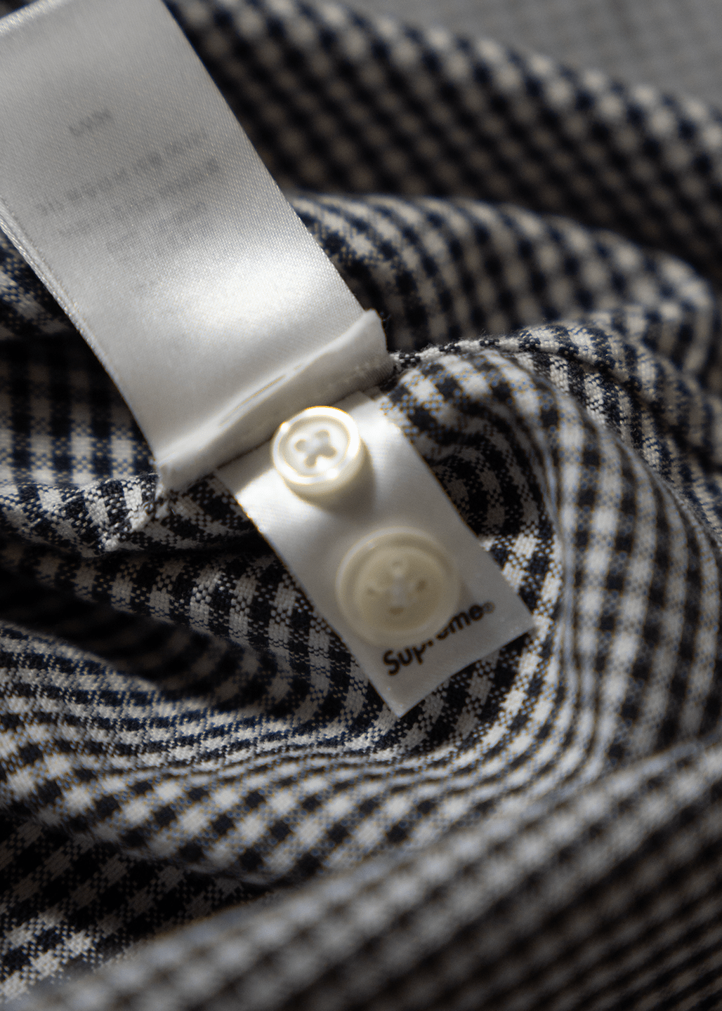 SUPREME GINGHAM BUTTON-UP SHIRT - VESSEL, racing forward