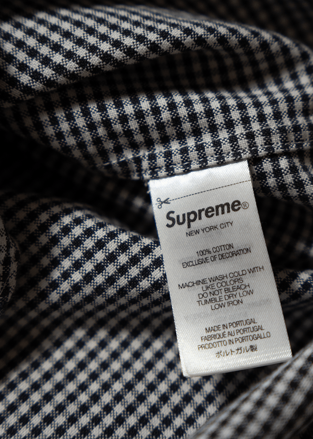 SUPREME GINGHAM BUTTON-UP SHIRT - VESSEL, racing forward