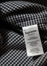 SUPREME GINGHAM BUTTON-UP SHIRT - VESSEL, racing forward