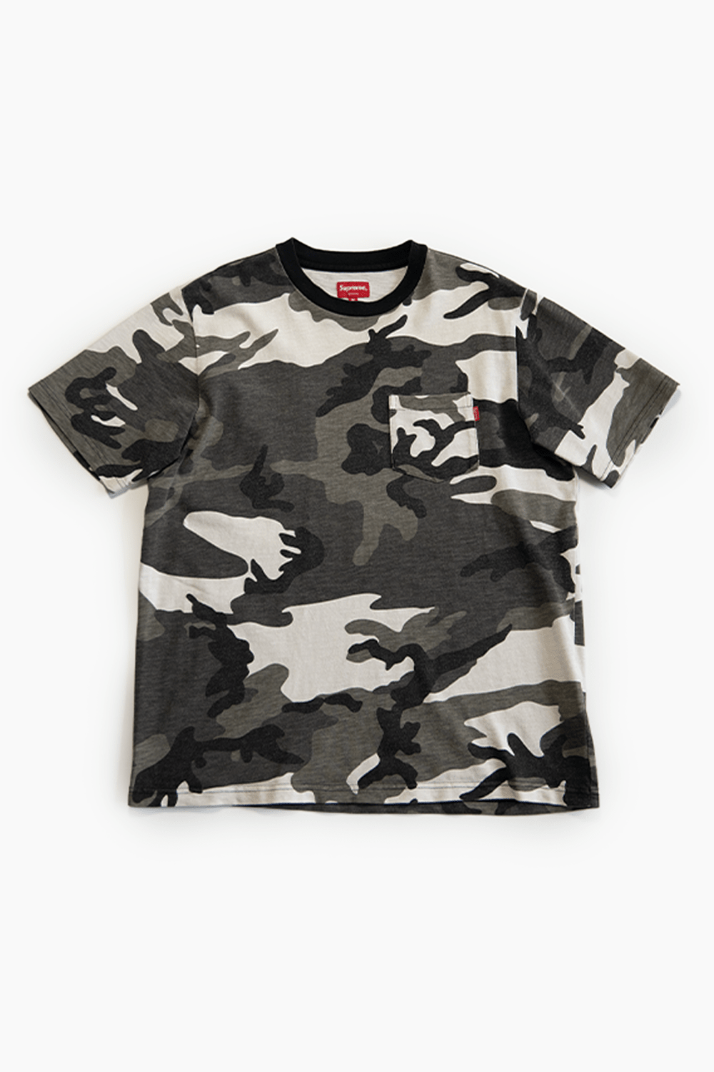 SUPREME SS POCKET TEE — SNOW CAMO FW18 - VESSEL, racing forward