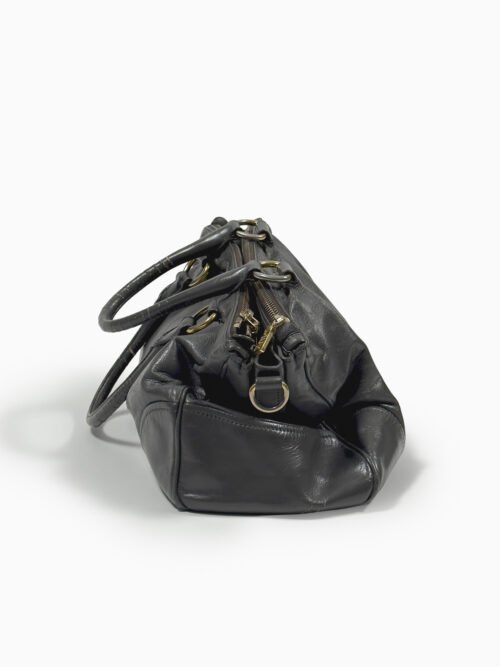 Prada Vitello Shine Shopping Bag Fumo