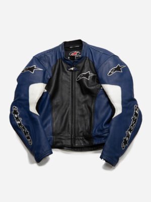 ALPINESTARS BLUE LEATHER RACING JACKET