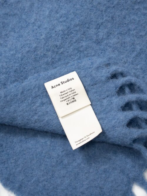 ACNE STUDIOS BLUE MOHAIR SCARF (2018)