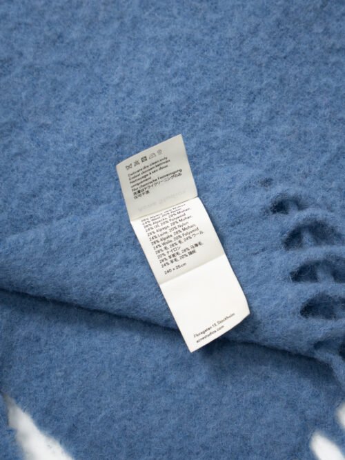 ACNE STUDIOS BLUE MOHAIR SCARF (2018)